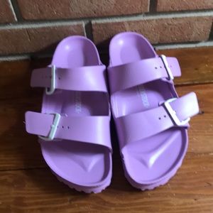lavender birkenstocks eva